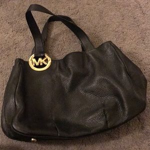 Michael Kors black leather purse